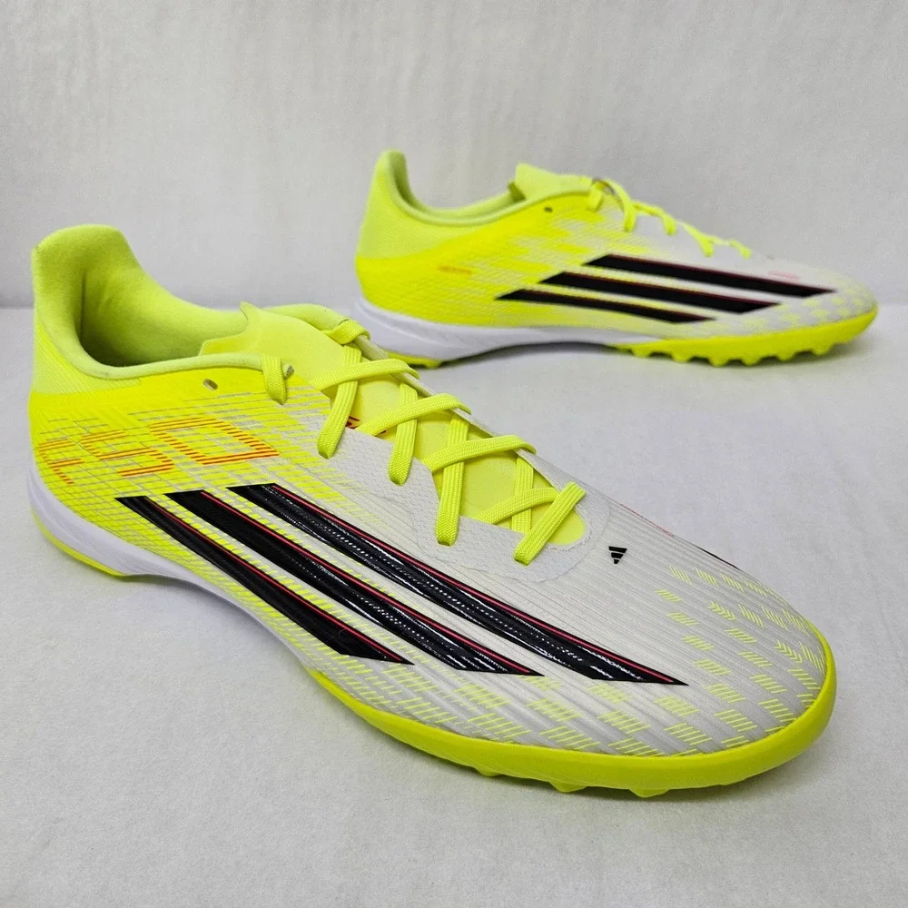Adidas F50 League TF Turf Soccer Cleats JR8978 Solar Yellow Black Men Size 11.5
